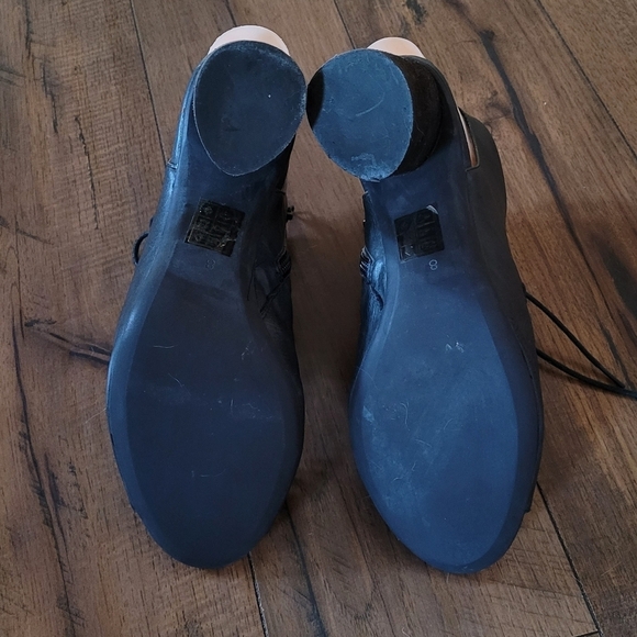 Jeffrey Campbell Covet Black‎ Gray Lace-Up Block Heel Sandals - Picture 5 of 6